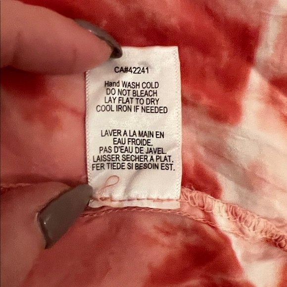 Young Fabulous & Broke Salmon and White Tie-Dye Kimono - Picture 10 of 10